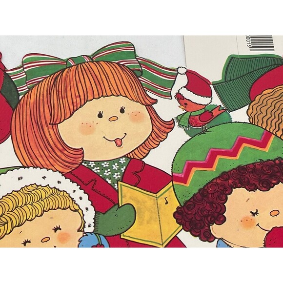 Large Vintage Christmas Die Cut, Caroling Children, Eureka USA, Two-Sides, NOS - Picture 10 of 16